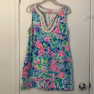 Lilly Pulitzer women’s Harper Stretch Shift Dress In Multi Salt In The Air